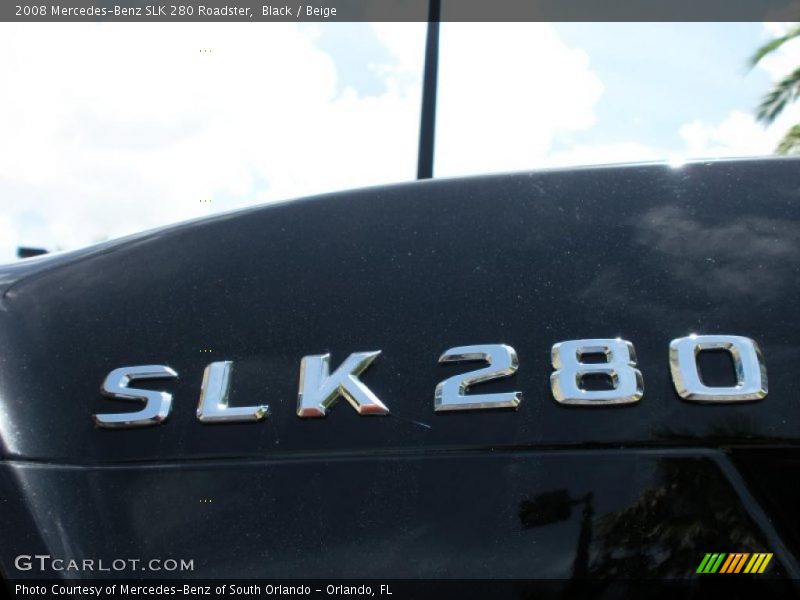 Black / Beige 2008 Mercedes-Benz SLK 280 Roadster