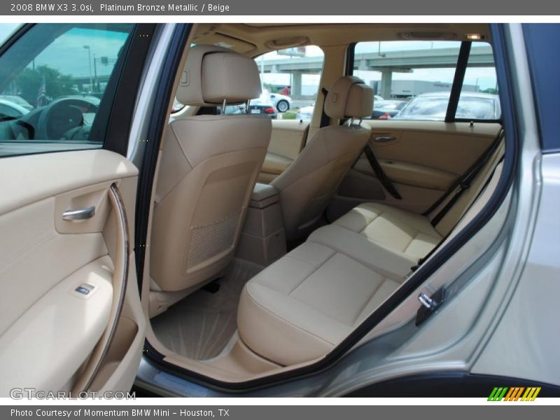 Platinum Bronze Metallic / Beige 2008 BMW X3 3.0si
