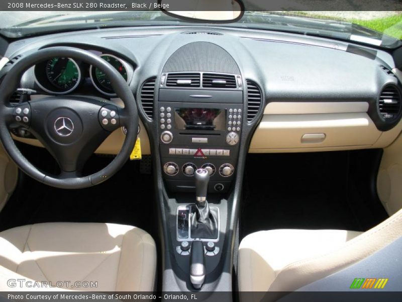 Black / Beige 2008 Mercedes-Benz SLK 280 Roadster