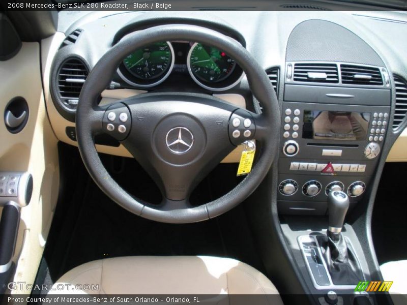 Black / Beige 2008 Mercedes-Benz SLK 280 Roadster