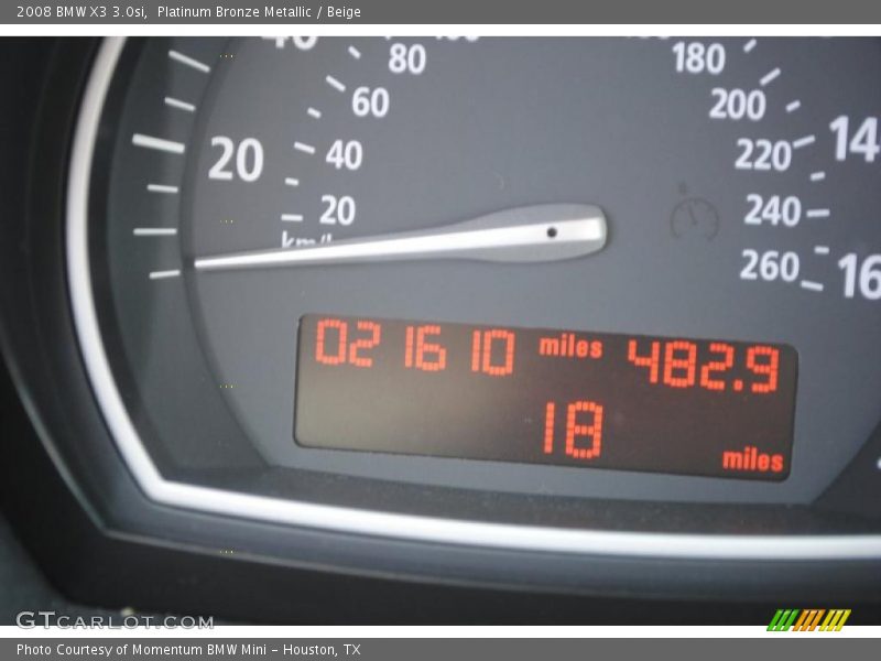 Platinum Bronze Metallic / Beige 2008 BMW X3 3.0si