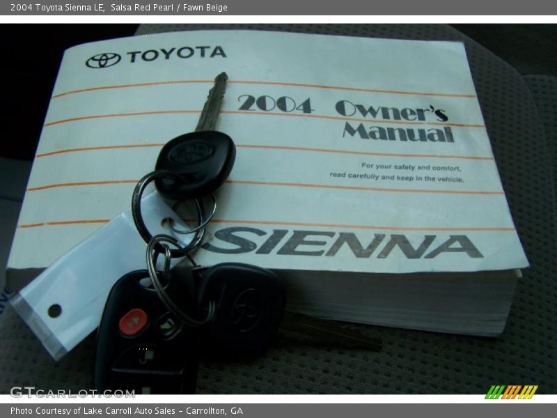 Salsa Red Pearl / Fawn Beige 2004 Toyota Sienna LE
