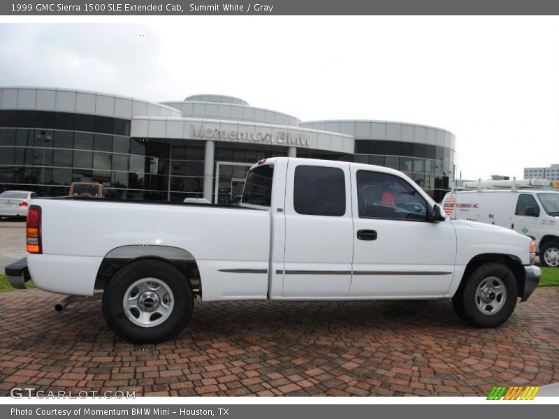 Summit White / Gray 1999 GMC Sierra 1500 SLE Extended Cab