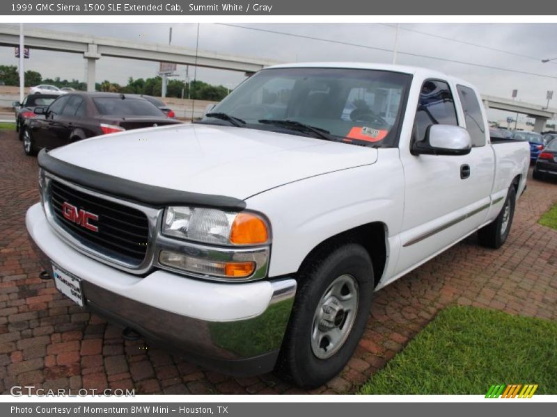 Summit White / Gray 1999 GMC Sierra 1500 SLE Extended Cab