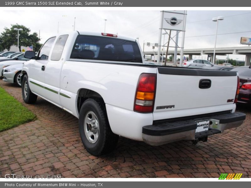 Summit White / Gray 1999 GMC Sierra 1500 SLE Extended Cab