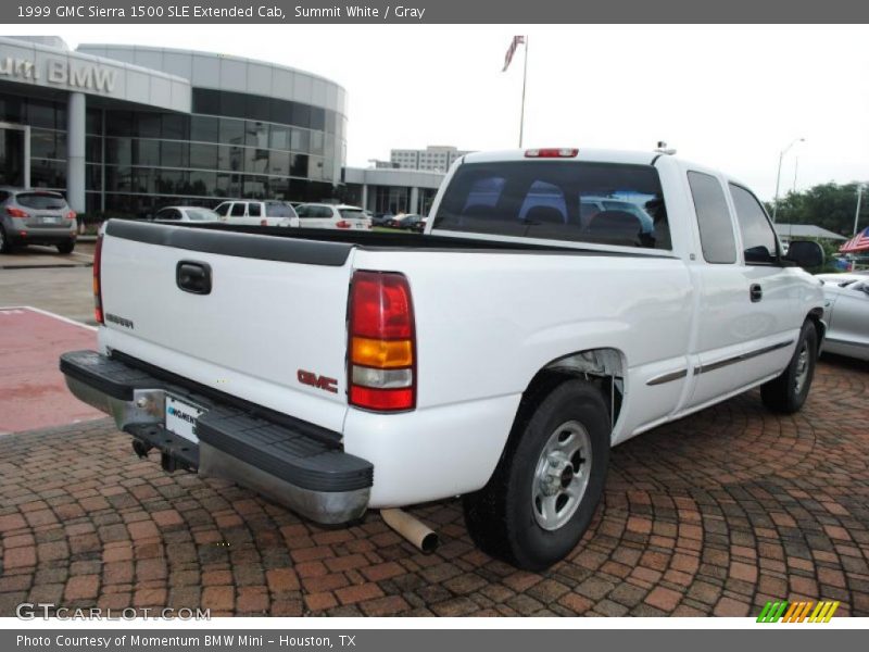 Summit White / Gray 1999 GMC Sierra 1500 SLE Extended Cab