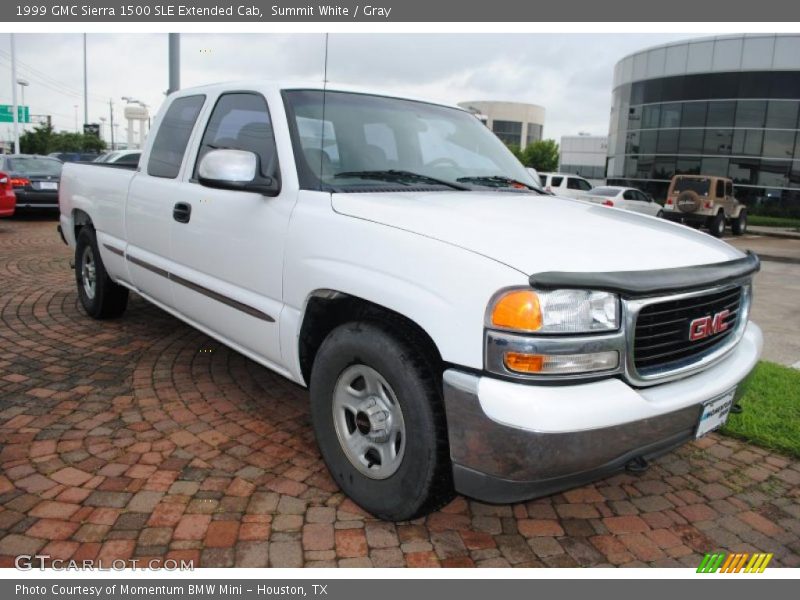Summit White / Gray 1999 GMC Sierra 1500 SLE Extended Cab