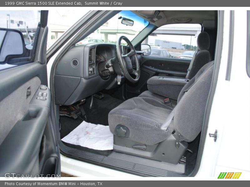 Summit White / Gray 1999 GMC Sierra 1500 SLE Extended Cab