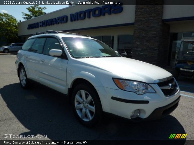 Satin White Pearl / Warm Ivory 2008 Subaru Outback 2.5i Limited L.L.Bean Edition