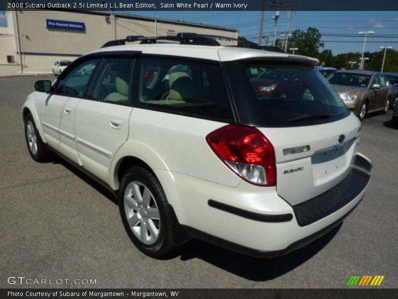 Satin White Pearl / Warm Ivory 2008 Subaru Outback 2.5i Limited L.L.Bean Edition