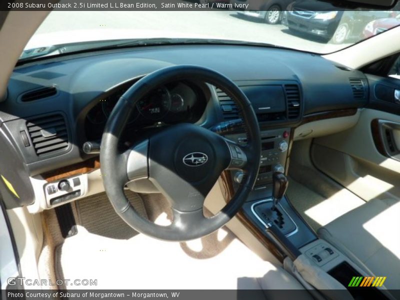 Satin White Pearl / Warm Ivory 2008 Subaru Outback 2.5i Limited L.L.Bean Edition