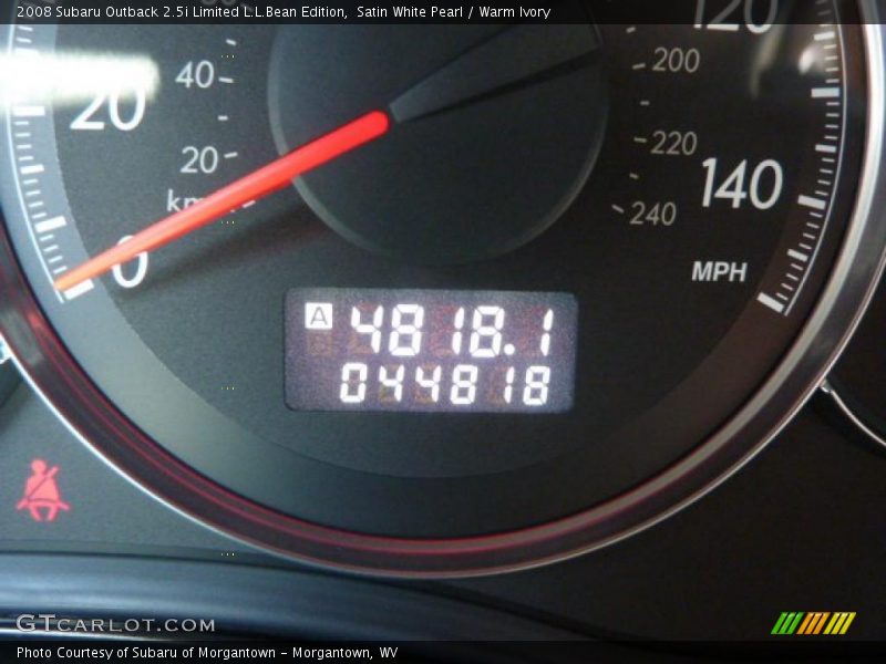 Satin White Pearl / Warm Ivory 2008 Subaru Outback 2.5i Limited L.L.Bean Edition