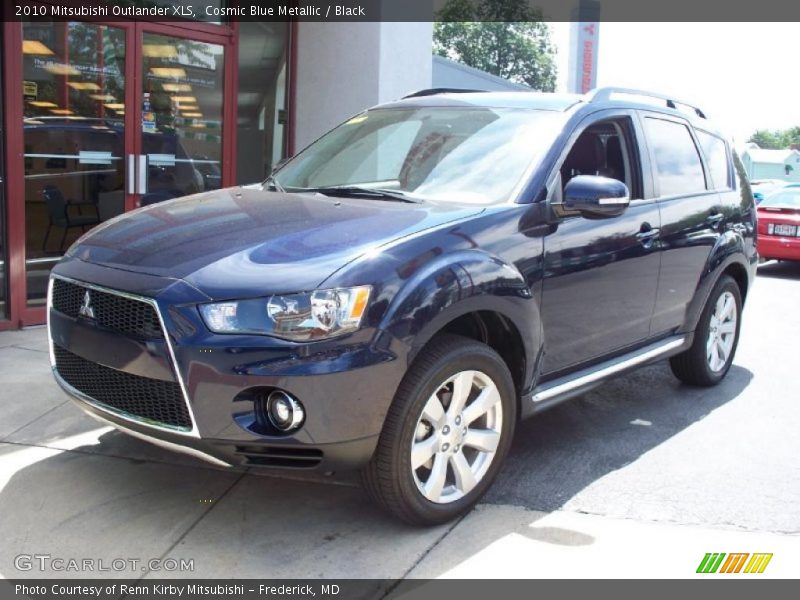 Cosmic Blue Metallic / Black 2010 Mitsubishi Outlander XLS
