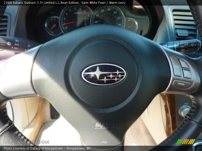 Satin White Pearl / Warm Ivory 2008 Subaru Outback 2.5i Limited L.L.Bean Edition