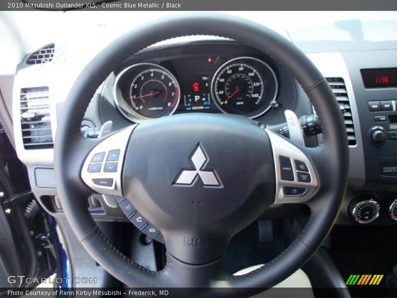 Cosmic Blue Metallic / Black 2010 Mitsubishi Outlander XLS