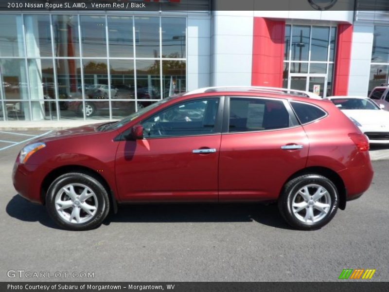 Venom Red / Black 2010 Nissan Rogue SL AWD