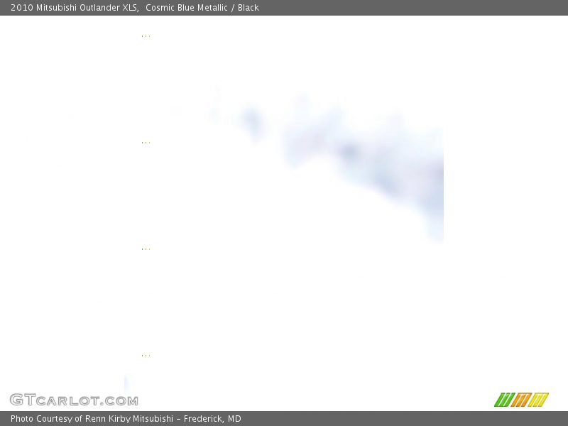 Cosmic Blue Metallic / Black 2010 Mitsubishi Outlander XLS