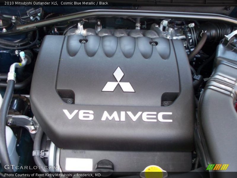 Cosmic Blue Metallic / Black 2010 Mitsubishi Outlander XLS