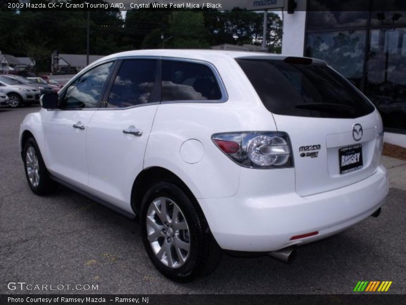 Crystal White Pearl Mica / Black 2009 Mazda CX-7 Grand Touring AWD