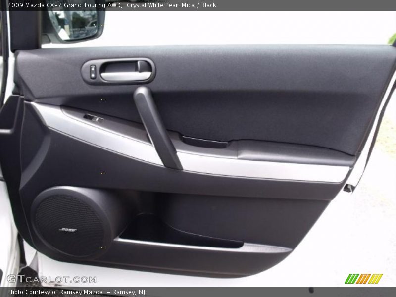 Crystal White Pearl Mica / Black 2009 Mazda CX-7 Grand Touring AWD