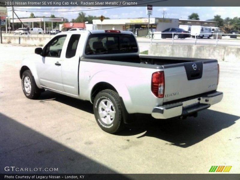 Radiant Silver Metallic / Graphite 2010 Nissan Frontier SE V6 King Cab 4x4