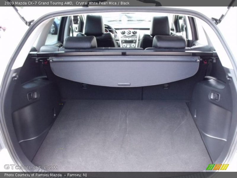 Crystal White Pearl Mica / Black 2009 Mazda CX-7 Grand Touring AWD