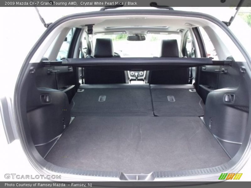Crystal White Pearl Mica / Black 2009 Mazda CX-7 Grand Touring AWD