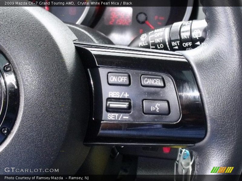 Crystal White Pearl Mica / Black 2009 Mazda CX-7 Grand Touring AWD
