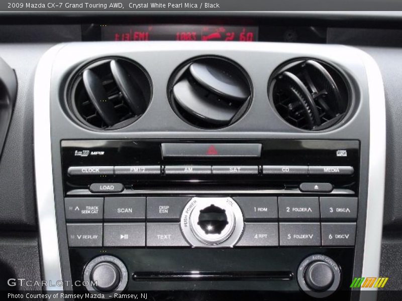 Crystal White Pearl Mica / Black 2009 Mazda CX-7 Grand Touring AWD