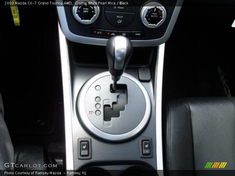Crystal White Pearl Mica / Black 2009 Mazda CX-7 Grand Touring AWD