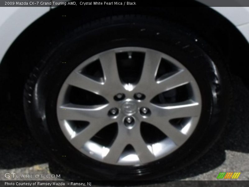 Crystal White Pearl Mica / Black 2009 Mazda CX-7 Grand Touring AWD