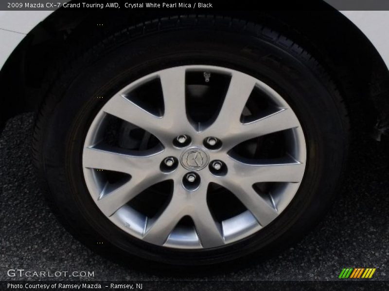 Crystal White Pearl Mica / Black 2009 Mazda CX-7 Grand Touring AWD