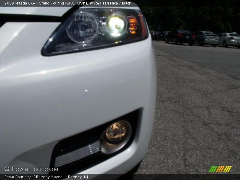 Crystal White Pearl Mica / Black 2009 Mazda CX-7 Grand Touring AWD