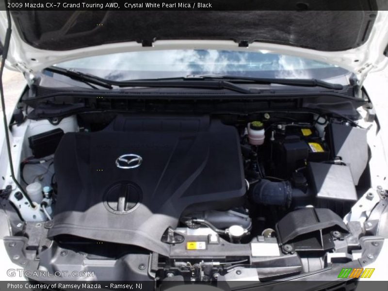 Crystal White Pearl Mica / Black 2009 Mazda CX-7 Grand Touring AWD