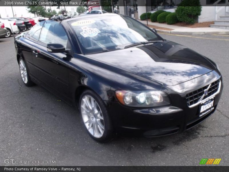 Solid Black / Off Black 2006 Volvo C70 T5 Convertible