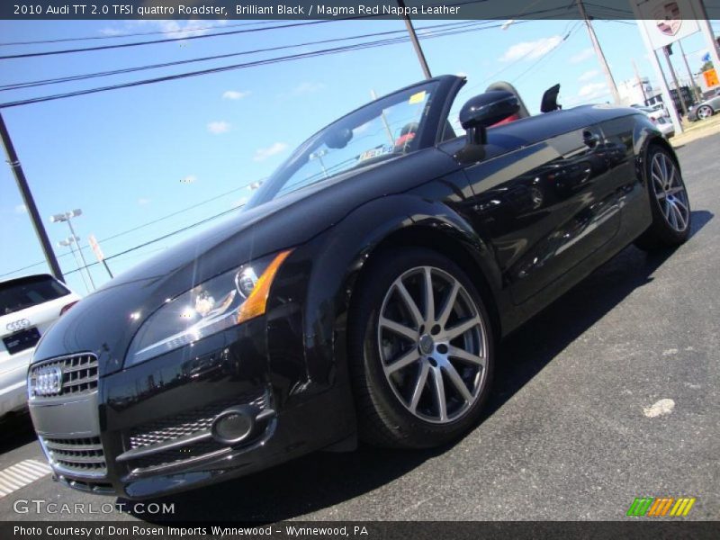 Brilliant Black / Magma Red Nappa Leather 2010 Audi TT 2.0 TFSI quattro Roadster