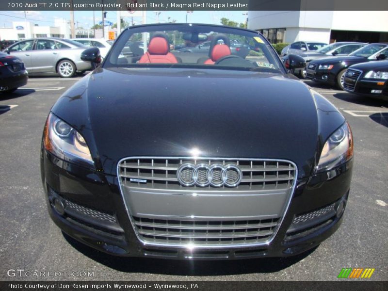 Brilliant Black / Magma Red Nappa Leather 2010 Audi TT 2.0 TFSI quattro Roadster