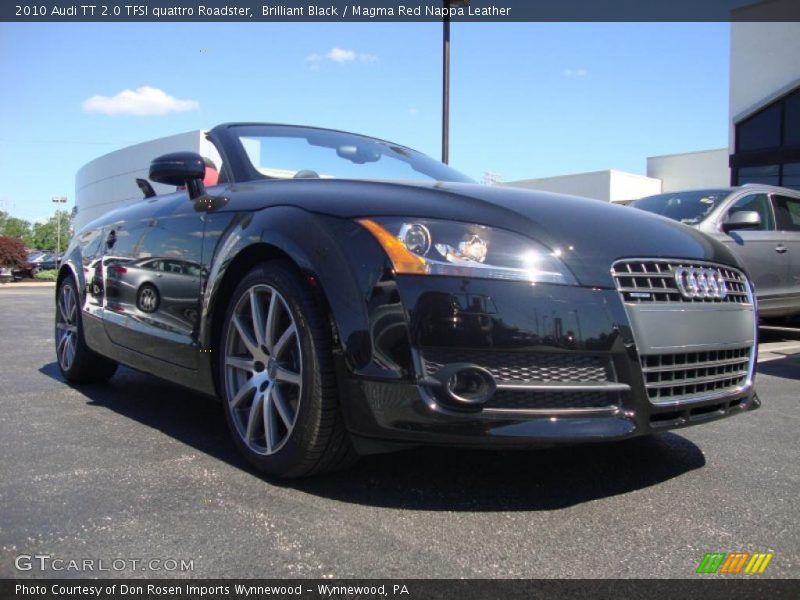 Brilliant Black / Magma Red Nappa Leather 2010 Audi TT 2.0 TFSI quattro Roadster