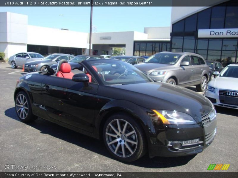 Brilliant Black / Magma Red Nappa Leather 2010 Audi TT 2.0 TFSI quattro Roadster