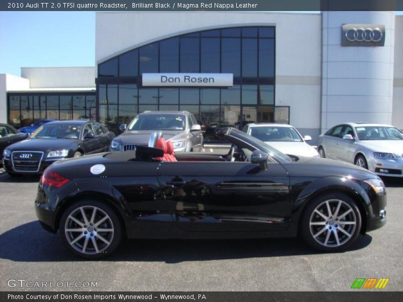 Brilliant Black / Magma Red Nappa Leather 2010 Audi TT 2.0 TFSI quattro Roadster