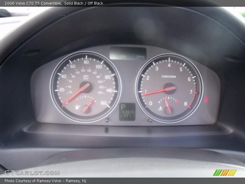 Solid Black / Off Black 2006 Volvo C70 T5 Convertible
