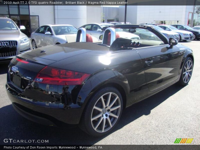 Brilliant Black / Magma Red Nappa Leather 2010 Audi TT 2.0 TFSI quattro Roadster