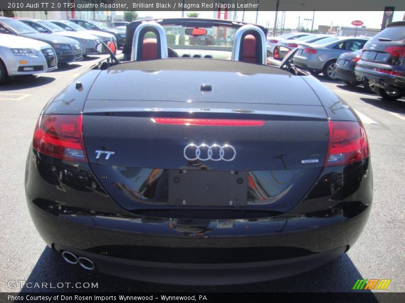 Brilliant Black / Magma Red Nappa Leather 2010 Audi TT 2.0 TFSI quattro Roadster