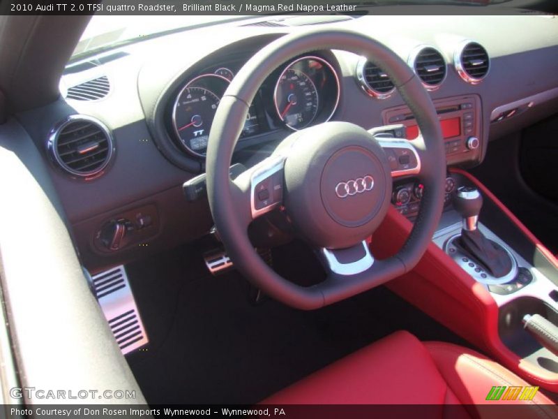 Brilliant Black / Magma Red Nappa Leather 2010 Audi TT 2.0 TFSI quattro Roadster