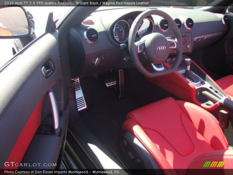 Brilliant Black / Magma Red Nappa Leather 2010 Audi TT 2.0 TFSI quattro Roadster
