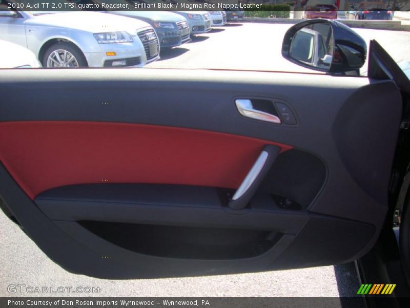 Brilliant Black / Magma Red Nappa Leather 2010 Audi TT 2.0 TFSI quattro Roadster