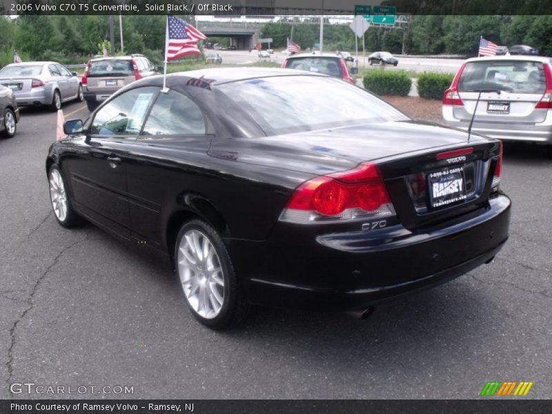 Solid Black / Off Black 2006 Volvo C70 T5 Convertible