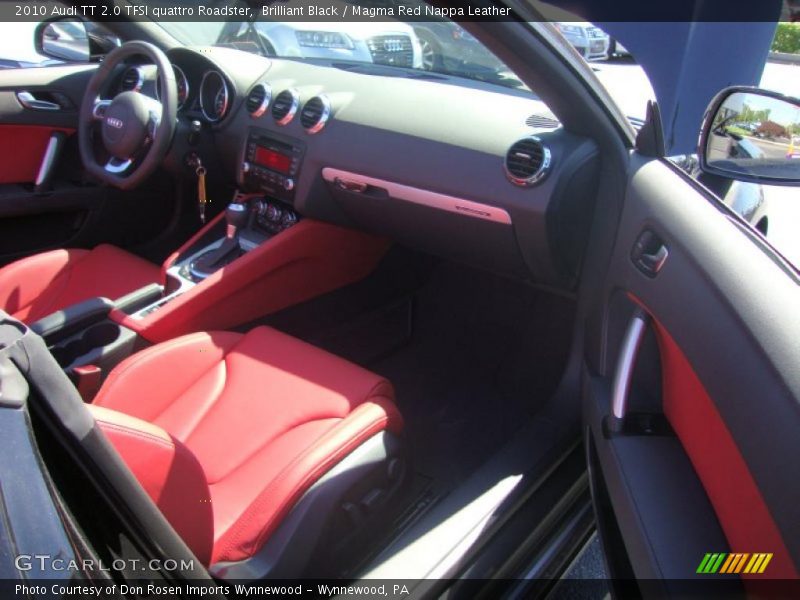 Brilliant Black / Magma Red Nappa Leather 2010 Audi TT 2.0 TFSI quattro Roadster