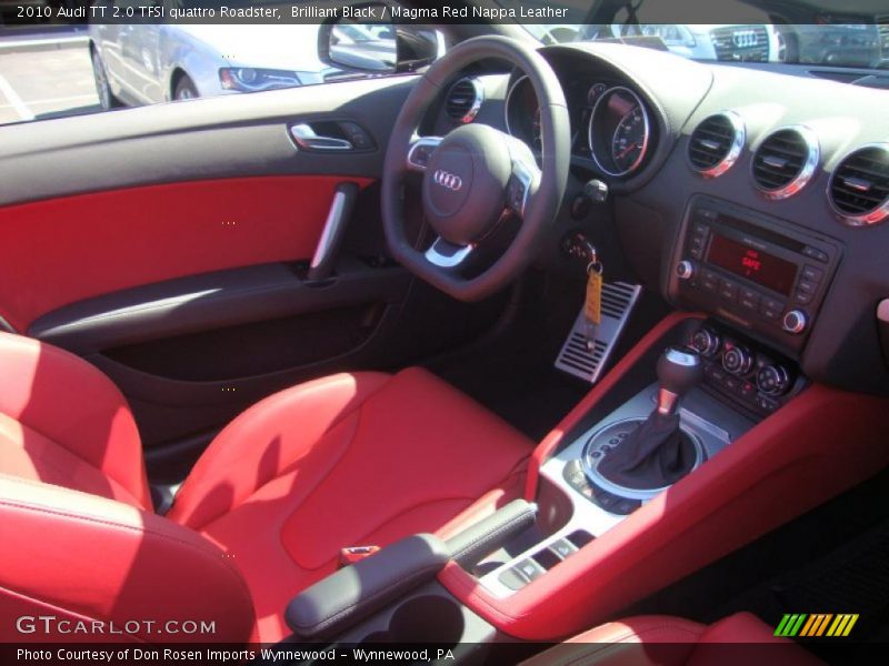 Brilliant Black / Magma Red Nappa Leather 2010 Audi TT 2.0 TFSI quattro Roadster