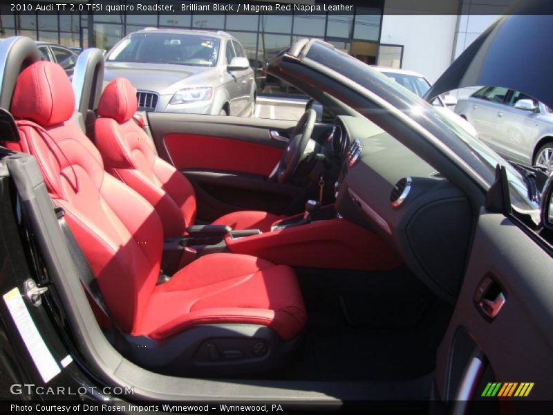 Brilliant Black / Magma Red Nappa Leather 2010 Audi TT 2.0 TFSI quattro Roadster